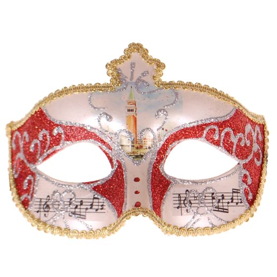 Bediende Oost Dusver Venetiaans masker glitters rood met goud kopen? Bestel Venetiaans masker  glitters rood met goud A09072 online.