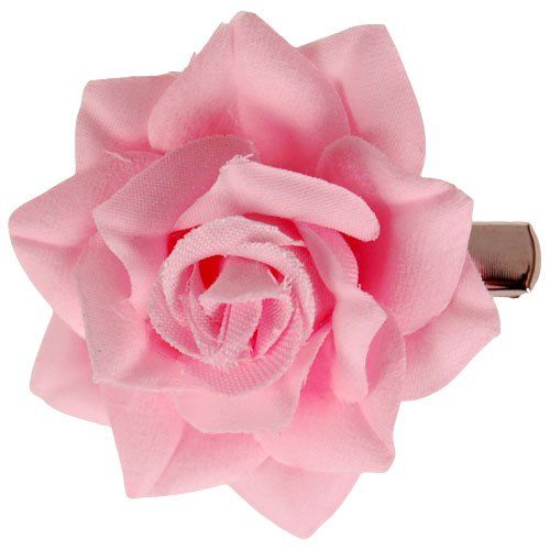 Haarclipje stoffen bloem roze - 5 cm 