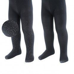 Babypanty's - 2-pack - Zwart met zilveren glitterstipjes en Effen zwart