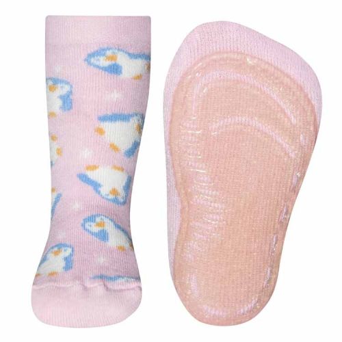 Antislip sokken met pinguins roze