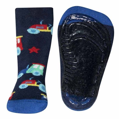 Antislip sokken met trekkers donkerblauw