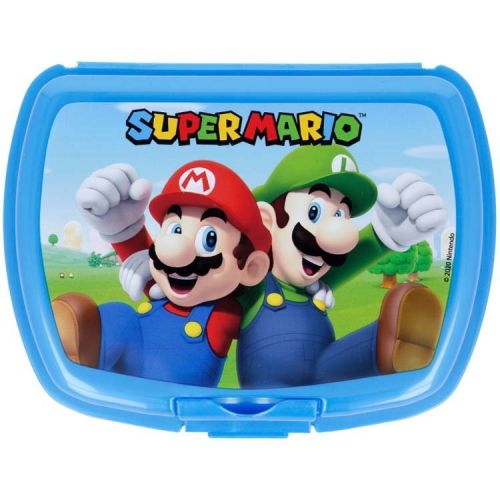 Broodblik Super Mario - Mario en Luigi - Blauw - 17x13x7cm