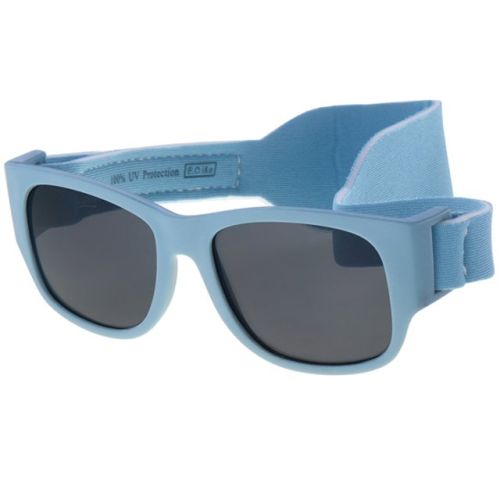 Kinderzonnebril blauw met soft elastiek band 0-4jr - 100% UV cat 3