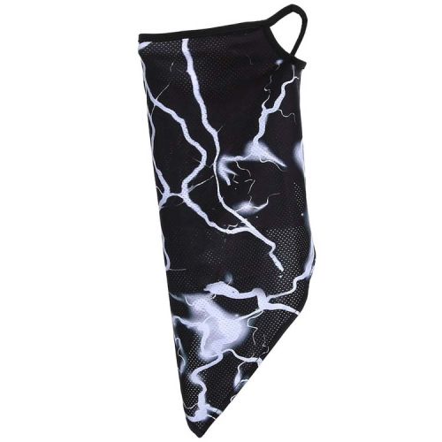 Gezichtsbedekking sjaal - zwart/wit gemarmerd 