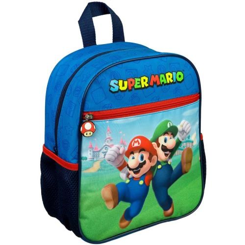 Rugtas Super Mario - Mario en Luigi - Blauw - 30x23x10cm