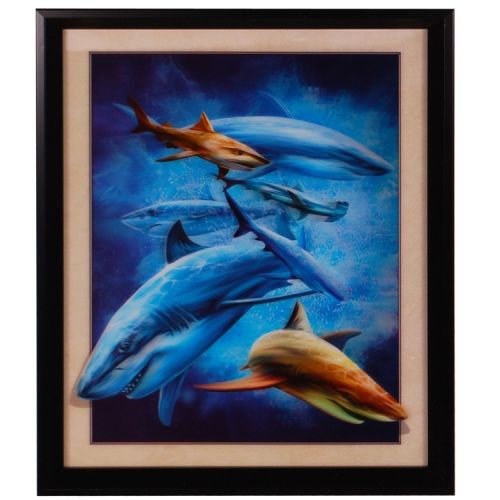 3-d schilderij Haaien 