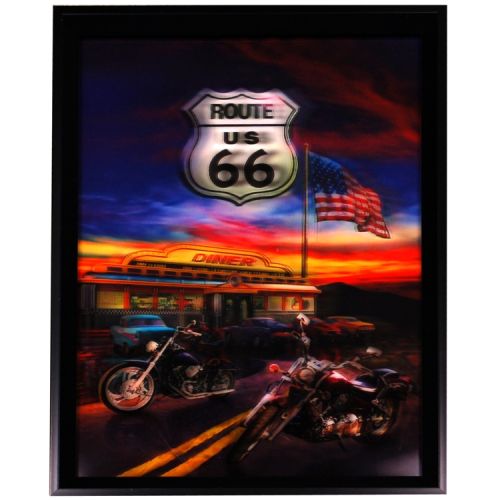 3d schilderij Motoren Route 66