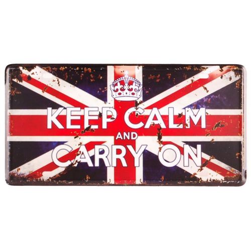 Amerikaans Nummerbord - Britse Vlag - Keep Calm and Carry on