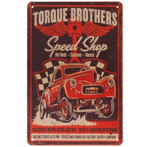 Metalen plaatje - Torque Brothers Speed Shop