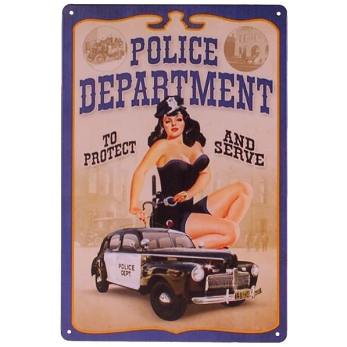 Metalen plaatje - Police Department