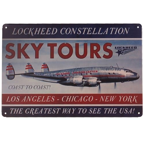Metalen plaatje - Lockheed Constellation