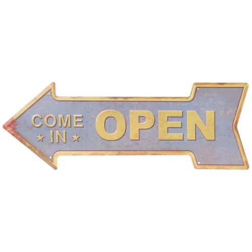 Metalen pijl - Come in Open