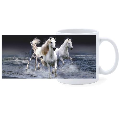 Beker - Witte Paarden in branding Zee